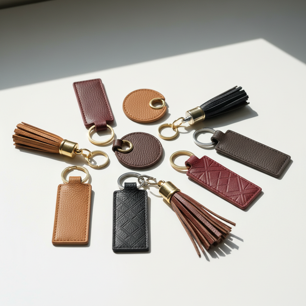 VEGAN LEATHER KEYRINGS